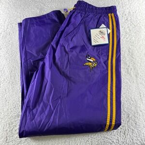 Vtg 90s Minnesota Vikings NFL Unique NFL XL Men Windbreaker Track Pants NEW NWT